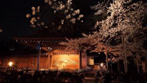 Japanese Traditional Mask Play - Yozakura-Noh