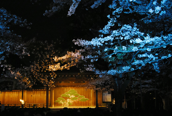 Japanese Traditional Mask Play - Yozakura-Noh