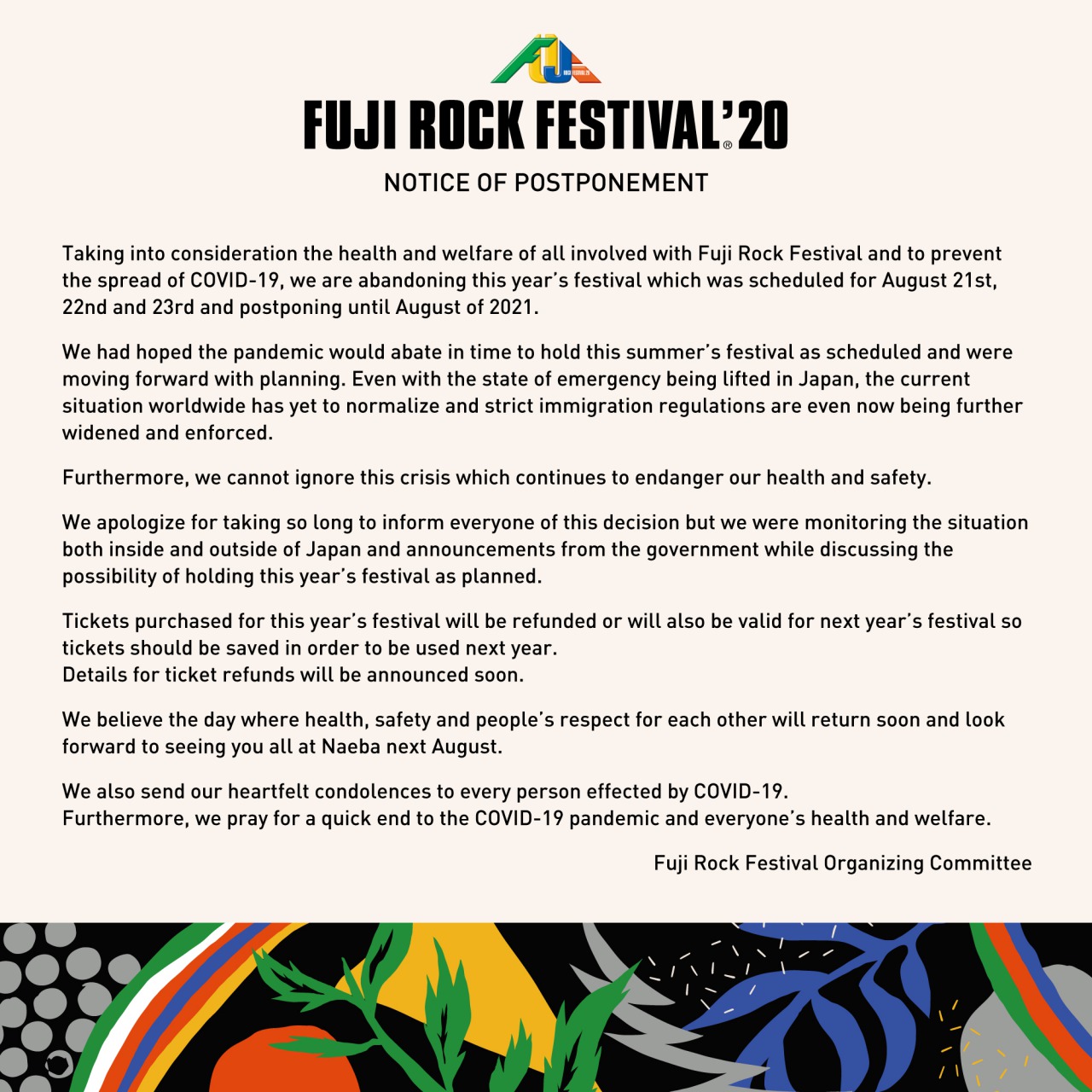 Fuji Rock Festival Verified Tickets Eplus Japan Most Famous Ticket Provider